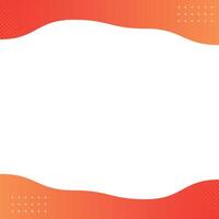 Bright orange wave frame with transparent center for text or images vector