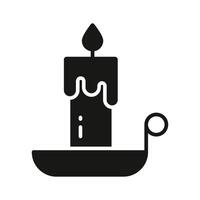 A captivating icon of candle, ready to use , vector