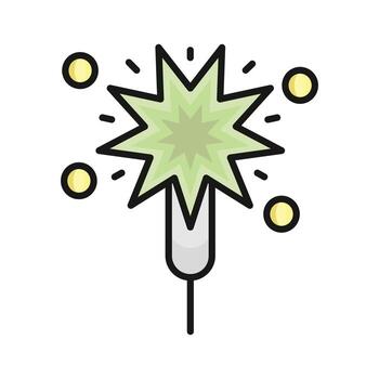 Icon of sparkler in modern design, ready to use vector
