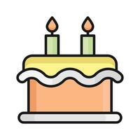Cake with cream, of pancake in trendy style vector