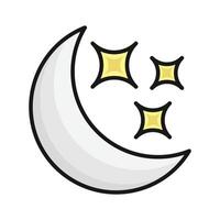 Creatively designed icon of night in editable style vector