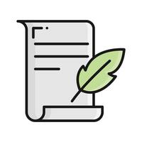 Get this amazing icon of letter quill in modern style vector