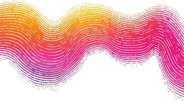 Wave-like colors blend into each other on a digital abstract background. vector