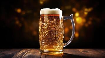 curved retro beer mug photo
