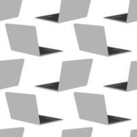 Home pc in grayscale Seamless Pattern. Wallpaper or Thematic cards Abstract Background Texture idea. Isolated illustration Cards, poster, leaflets, price tag, label or web promo banner, print vector