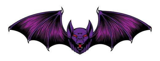 bat with a scary face vector