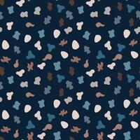 Seamless Abstract Organic Shapes Pattern in Earth Tones Illustration vector
