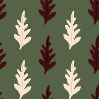 Nature seamless background, blending doodle art and botanical elements for diverse design applications in fashion and decor. vector