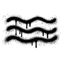 Spray Painted Graffiti Water wave icon Sprayed isolated with a white background. vector