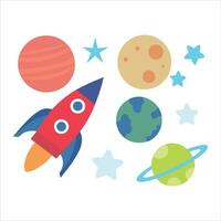 Warp Speed Thrilling Spaceship Illustrations for Projects vector