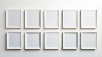 display empty frames on wall photo
