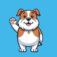 Frenchie Bulldog in a Cheerful Greeting vector