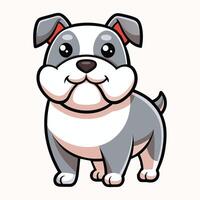 Lovable Bulldog Flying with Power vector