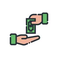 simple alms icon, ramadan kareem vector