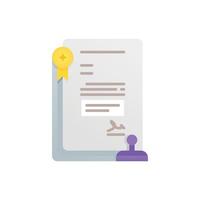 cooperation contract file icon vector
