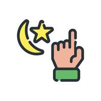 icon of praying in the month of ramadan vector