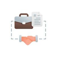 handshake and document icon, business agreement, contract, contract, contract, contract, contract, vector