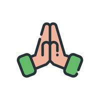 Simple forgiveness icon for forgiveness in the month of Ramadan vector