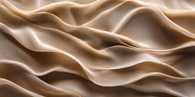 Elegant flat lay of flowing silk fabric for luxury design and fashion inspiration photo