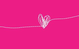 A heart drawn on a pink background vector