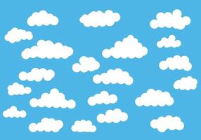 A blue sky with white clouds vector