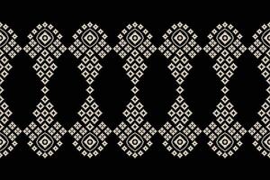 Black color background motif ethnic design ethnic pattern fabric pattern decoration. vector