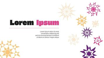Rounded Star Ornament with Abstract Composition Background vector