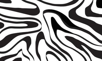 Black lines abstract pattern wave curve background vector