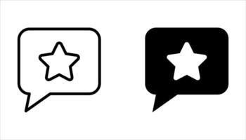 loyalty star icon set on white background vector