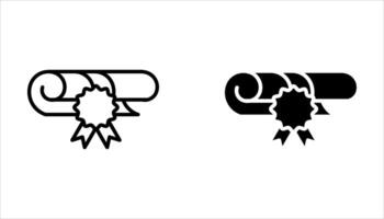 certificate icon set, on white background vector