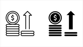inflation icon set, on white background vector