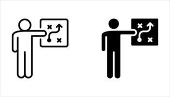 presentation icon set on white background vector