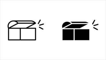 treasure icon set, vector