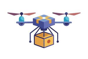 Drone Delivery Service Icon Depicting Modern Technology vector