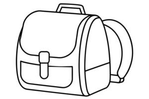 A Line Drawing of a Stylish Backpack vector