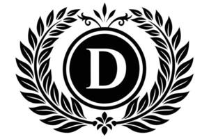 A Monogram Initial D Design vector