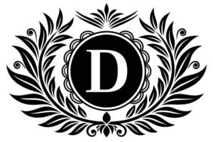 Monogram Initial D Design vector