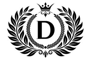 Elegant Monogram Initial D Design vector