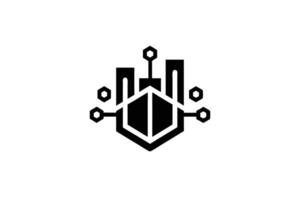 Modern Abstract Logo Design Featuring Interconnected Structures vector