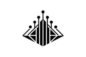 Abstract Logo Design Featuring Interconnected Structures vector