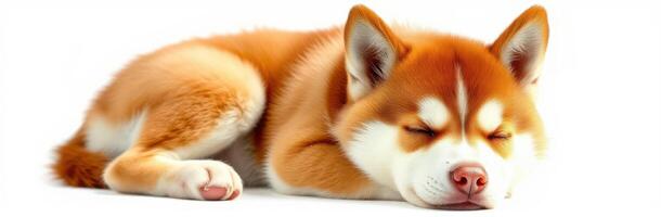 Shiba Inu resting peacefully indoors during daytime on soft surface photo