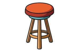 Illustration of a Retro Bar Stool vector