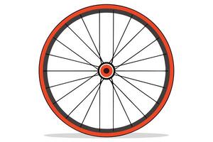 illustration of a simple, stylized bicycle wheel. vector