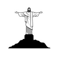 Minimalist Christ the Redeemer vector