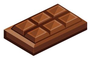 Delicious Chocolate Bar in Isometric View vector