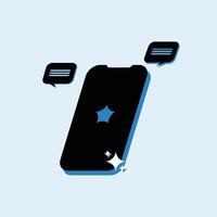 Mobile phone illustration design with incoming notification. vector