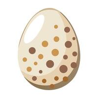 Single Quail Egg on White Background vector