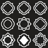 Stylish frame vintage labels unique ornamental template vector
