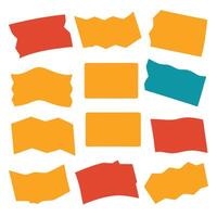 Set of torn-sheets-of-paper creative ripped edges. vector