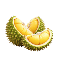A durian fruit is cut in half png